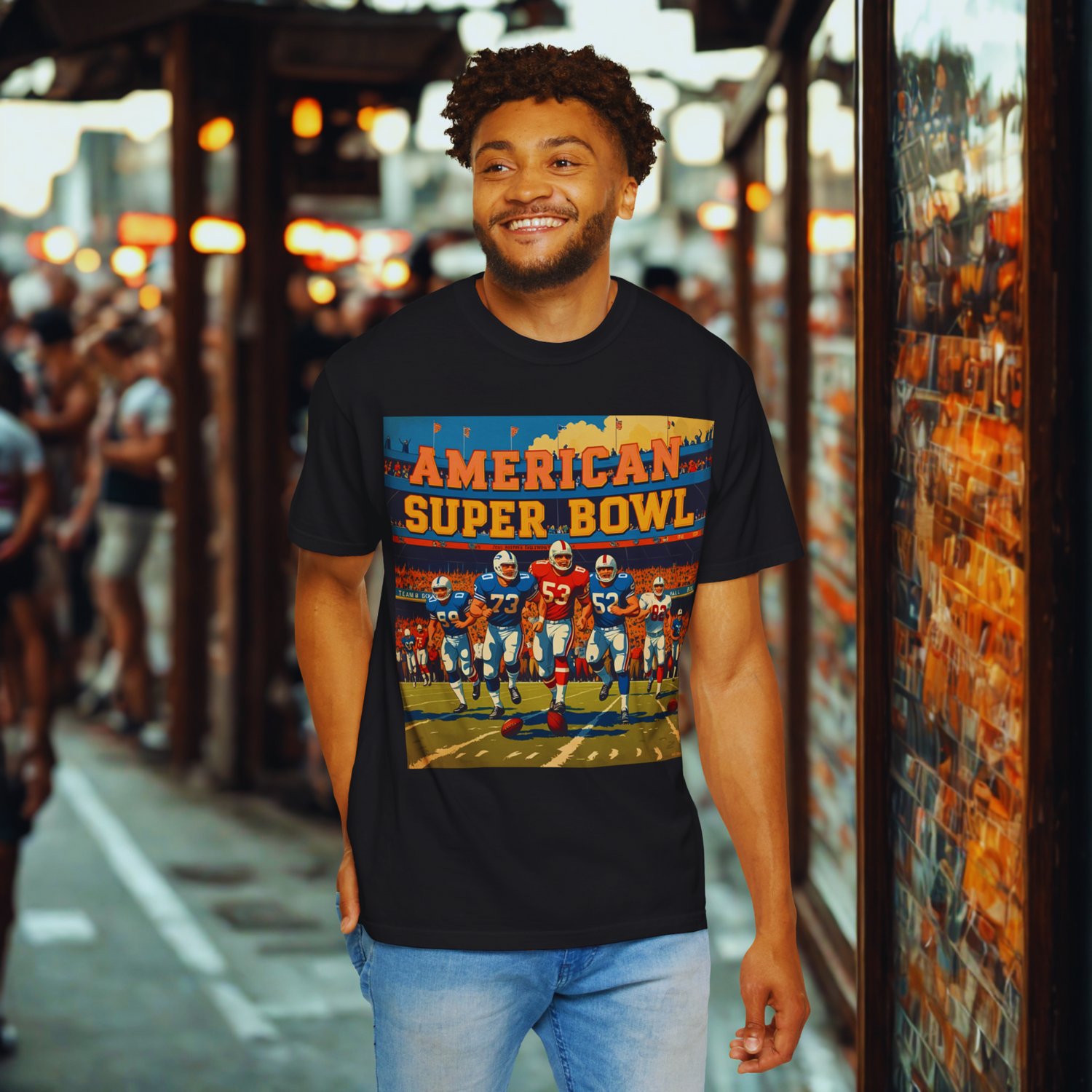 Bespoke Retro American Super Bowl T shirts
