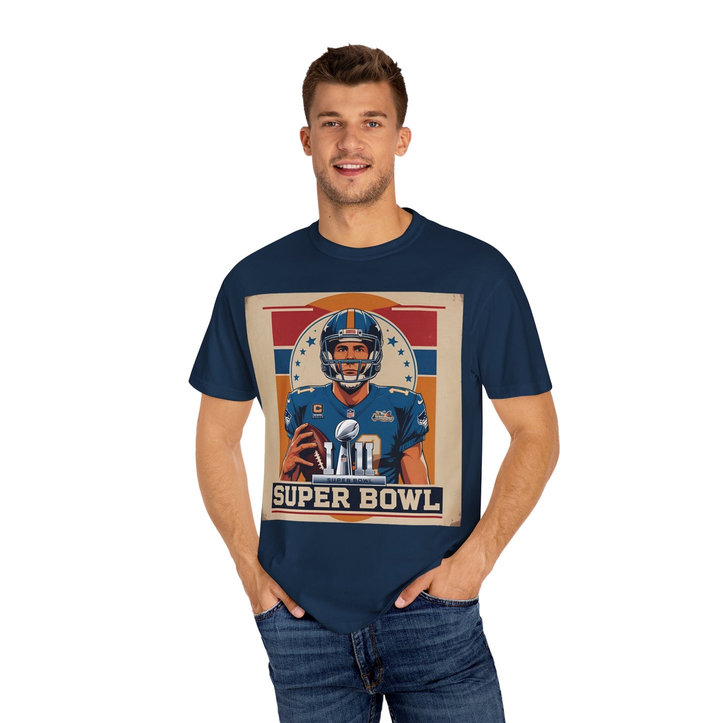 Super Bowl Graphic T-Shirt, Custom Sports Tee, Unisex Fan Apparel, Game Day Shirt, Athletic Gift, Football Lover's Style