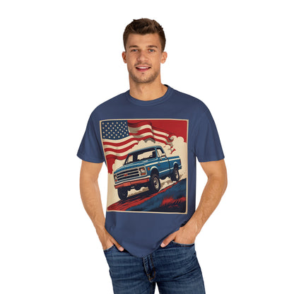 Classic American Pickup T-Shirt | Patriotic Gift, Unisex Tee, Road Trip Apparel, 4th of July Outfit, Truck Lover Shirt