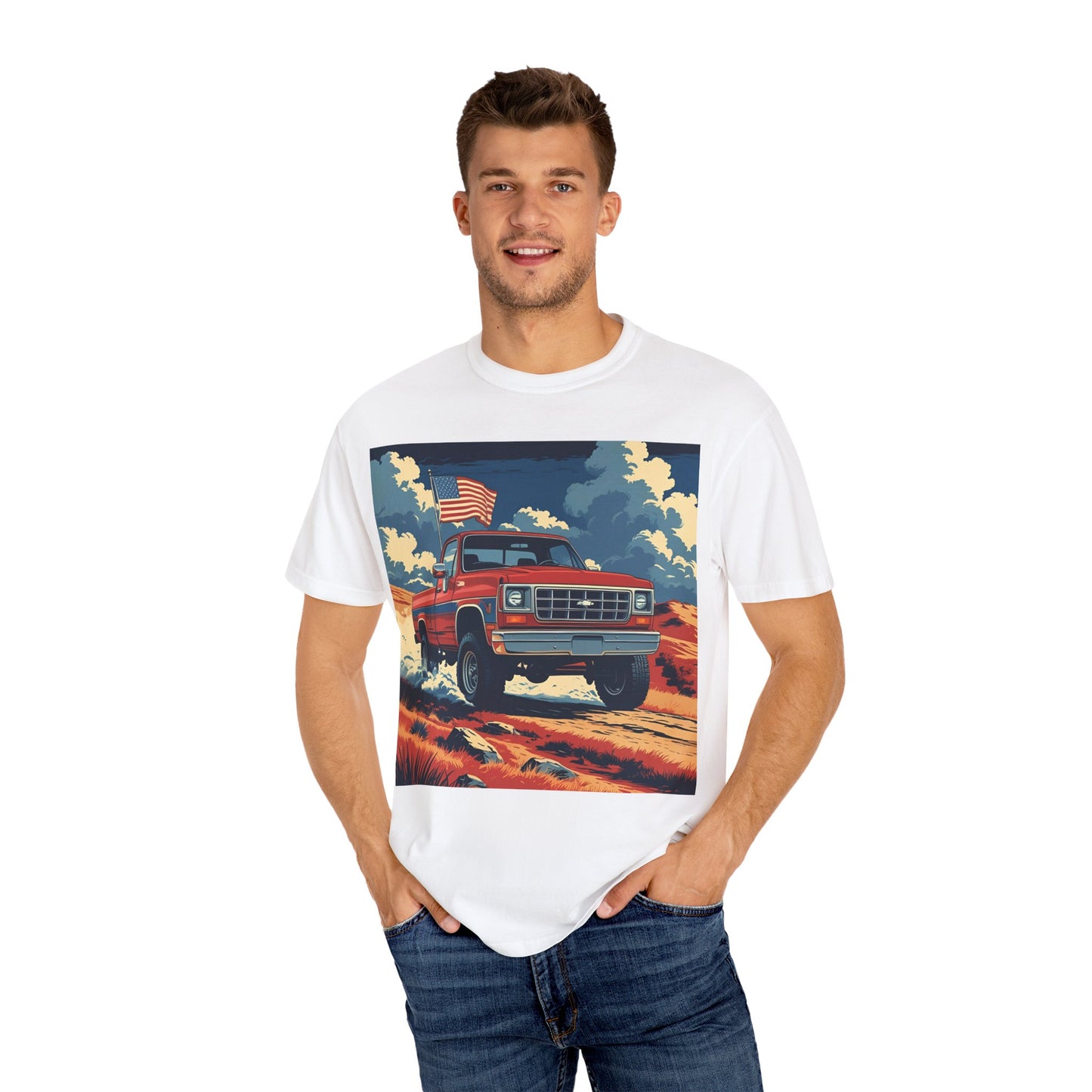 Classic American Pickup T-Shirt | Patriotic Gift, Unisex Tee, Road Trip Apparel, 4th of July Outfit, Truck Lover Shirt