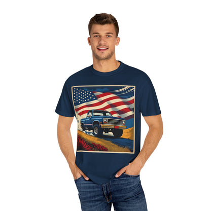 Classic American Pickup T-Shirt | Patriotic Gift, Unisex Tee, Road Trip Apparel, 4th of July Outfit, Truck Lover Shirt
