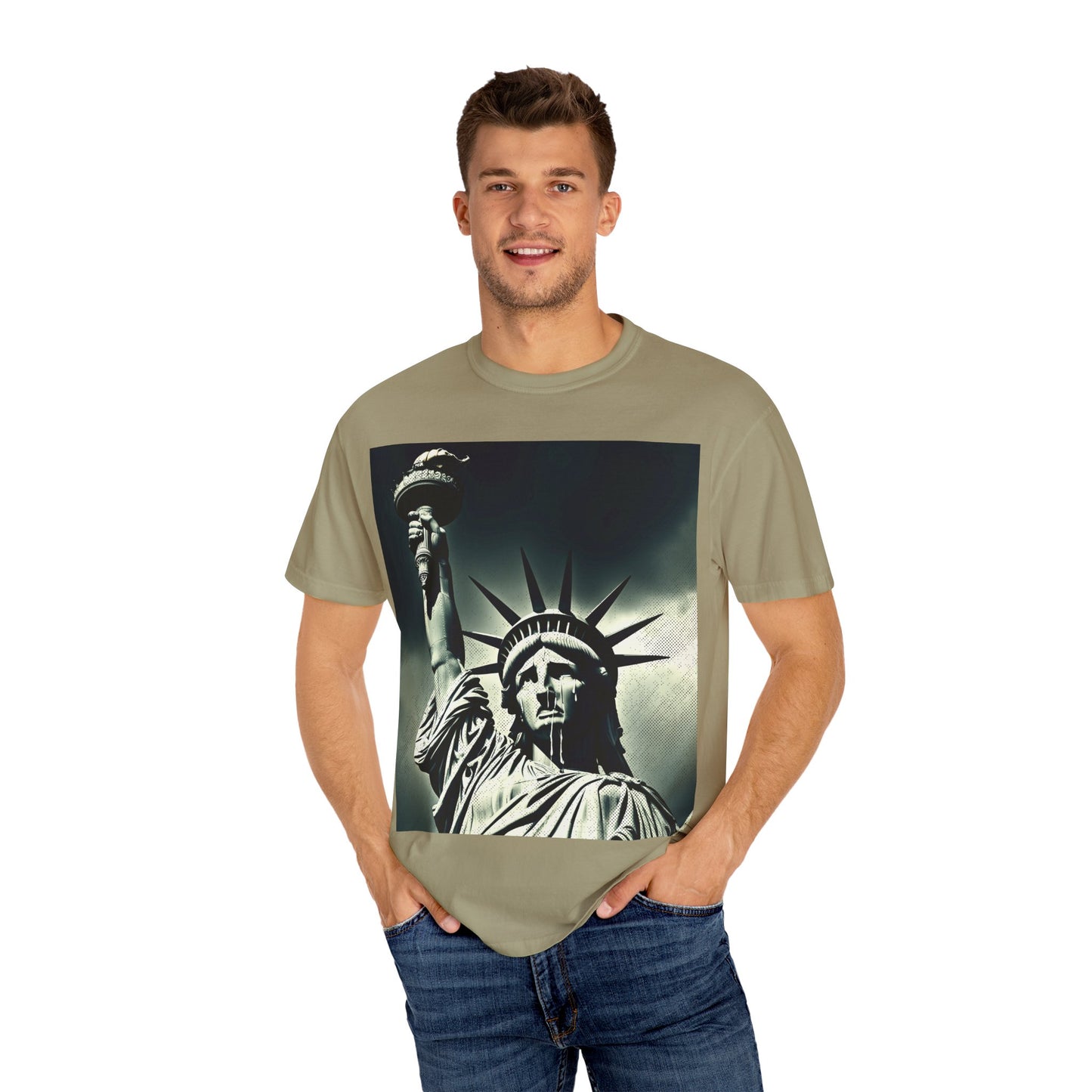 Statue of Liberty Graphic T-Shirt | Vintage Statue of Liberty Tee, Unisex Wear, Gift for Independence Day, Casual Outfit, Travel Shirt