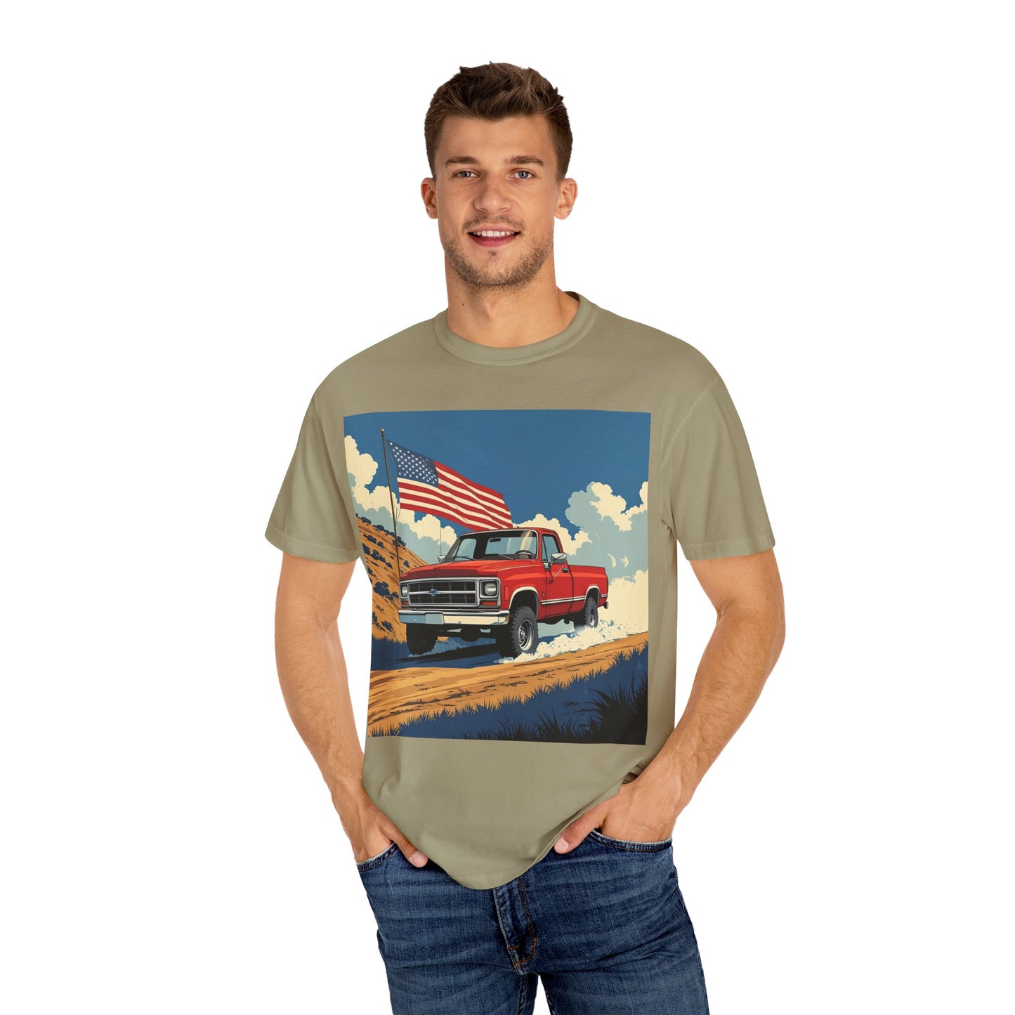 Classic American Pickup T-Shirt | Patriotic Gift, Unisex Tee, Road Trip Apparel, 4th of July Outfit, Truck Lover Shirt