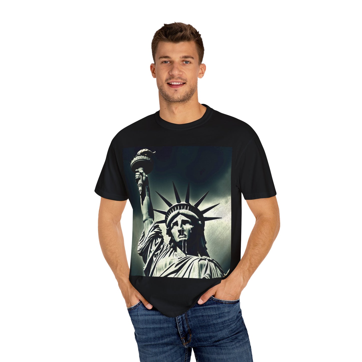 Statue of Liberty Graphic T-Shirt | Vintage Statue of Liberty Tee, Unisex Wear, Gift for Independence Day, Casual Outfit, Travel Shirt