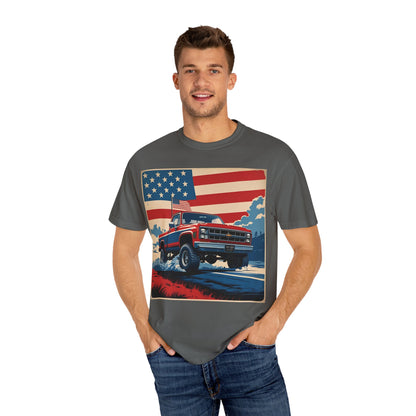 Classic American Pickup T-Shirt | Patriotic Gift, Unisex Tee, Road Trip Apparel, 4th of July Outfit, Truck Lover Shirt