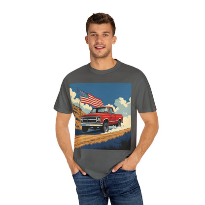 Classic American Pickup T-Shirt | Patriotic Gift, Unisex Tee, Road Trip Apparel, 4th of July Outfit, Truck Lover Shirt