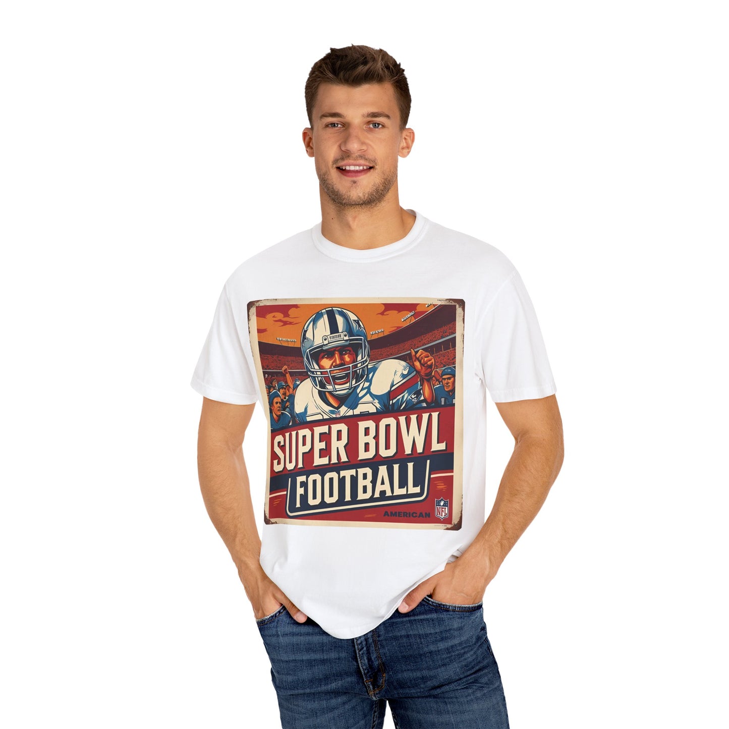 Vintage Super Bowl Football T-shirt, Unisex Retro Tee, Sports Fan Apparel, Game Day Shirt, Gift for Football Lovers