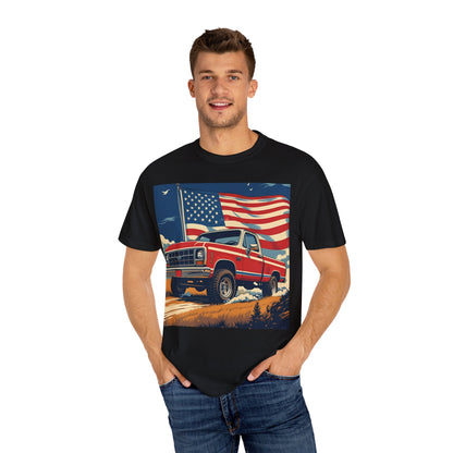Classic American Pickup T-Shirt | Patriotic Gift, Unisex Tee, Road Trip Apparel, 4th of July Outfit, Truck Lover Shirt