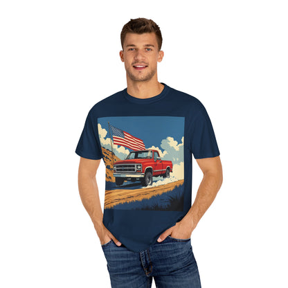 Classic American Pickup T-Shirt | Patriotic Gift, Unisex Tee, Road Trip Apparel, 4th of July Outfit, Truck Lover Shirt