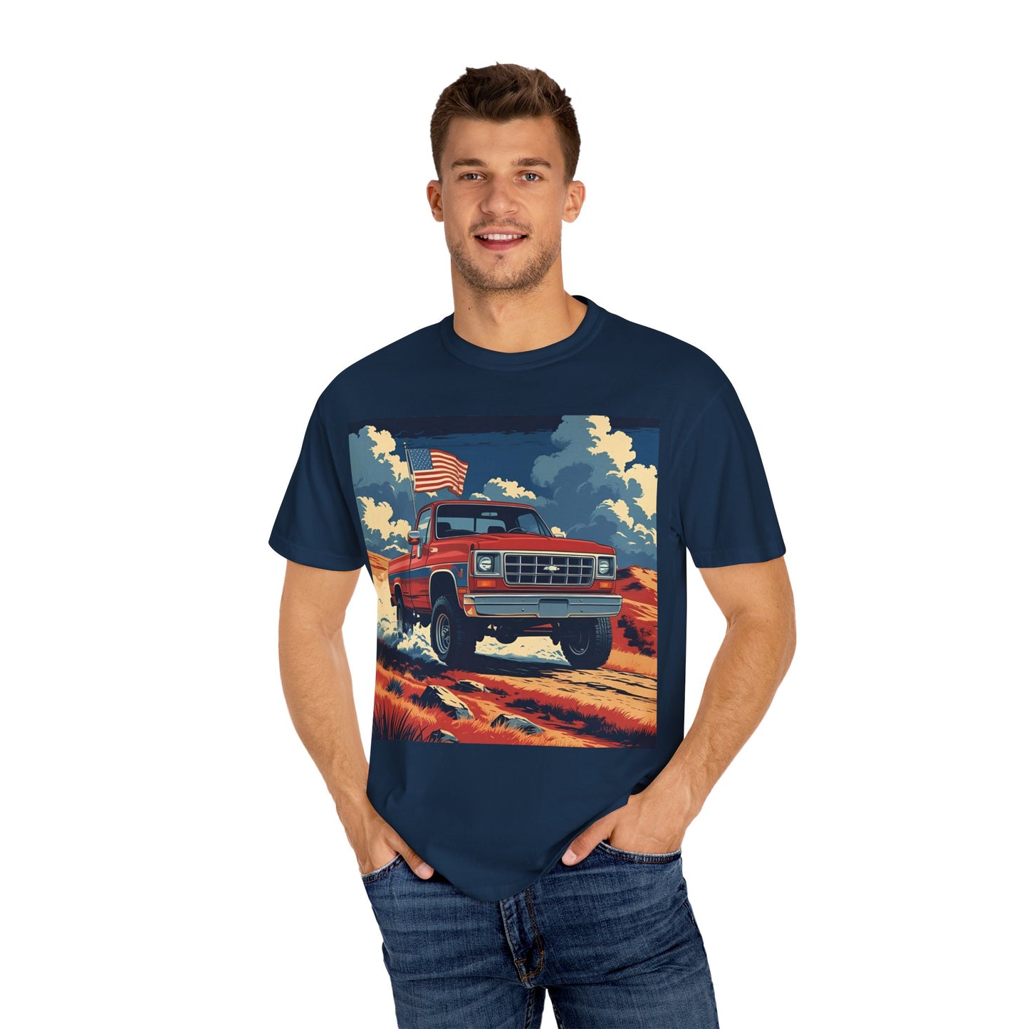 Classic American Pickup T-Shirt | Patriotic Gift, Unisex Tee, Road Trip Apparel, 4th of July Outfit, Truck Lover Shirt