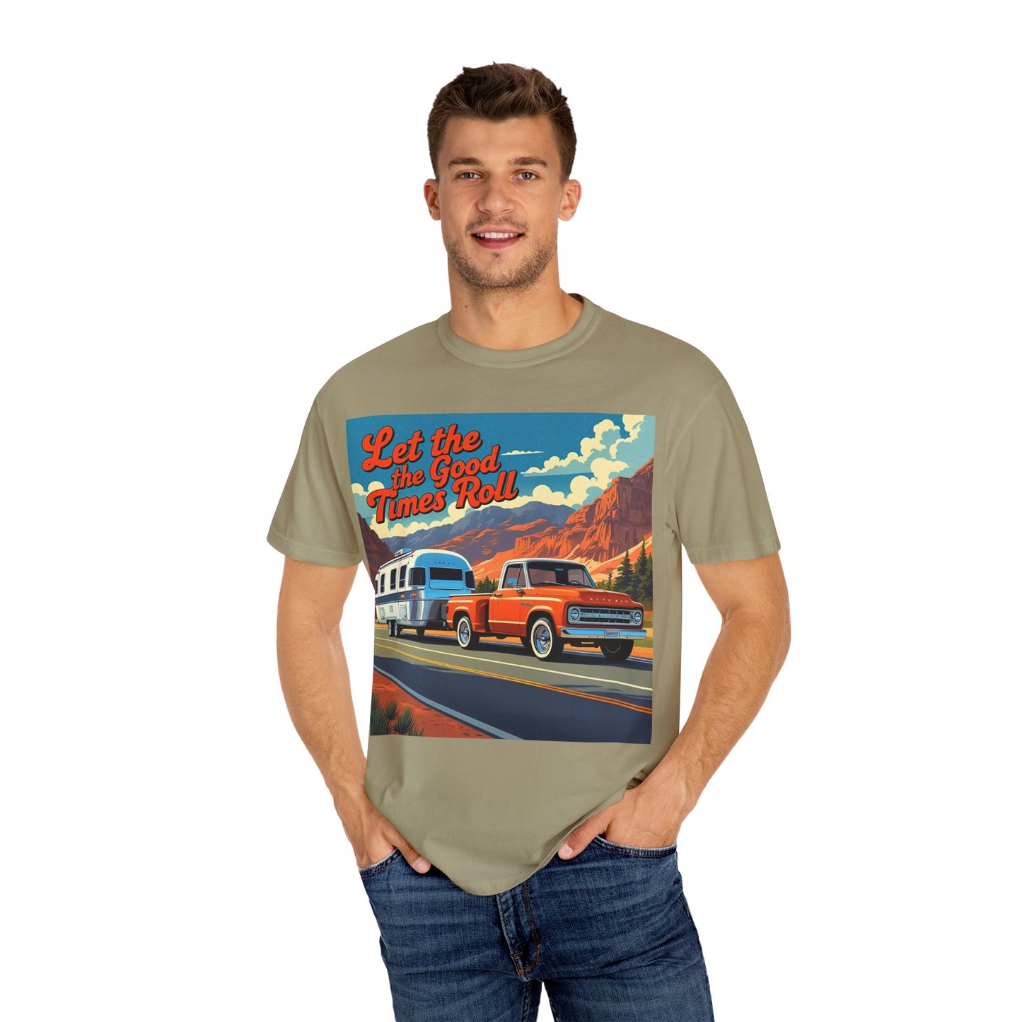Classic Truck & Trailer RV Travel T-Shirt - The Spirit of Travel Graphic Tee, Adventure Shirt, Road Trip Apparel, Gift for Travelers, Camping Clothing