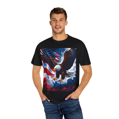 Patriotic Eagle T-Shirt, Unisex American Flag Tee, Fourth of July Shirt, Gift for Veterans, Eagle Graphic Tee
