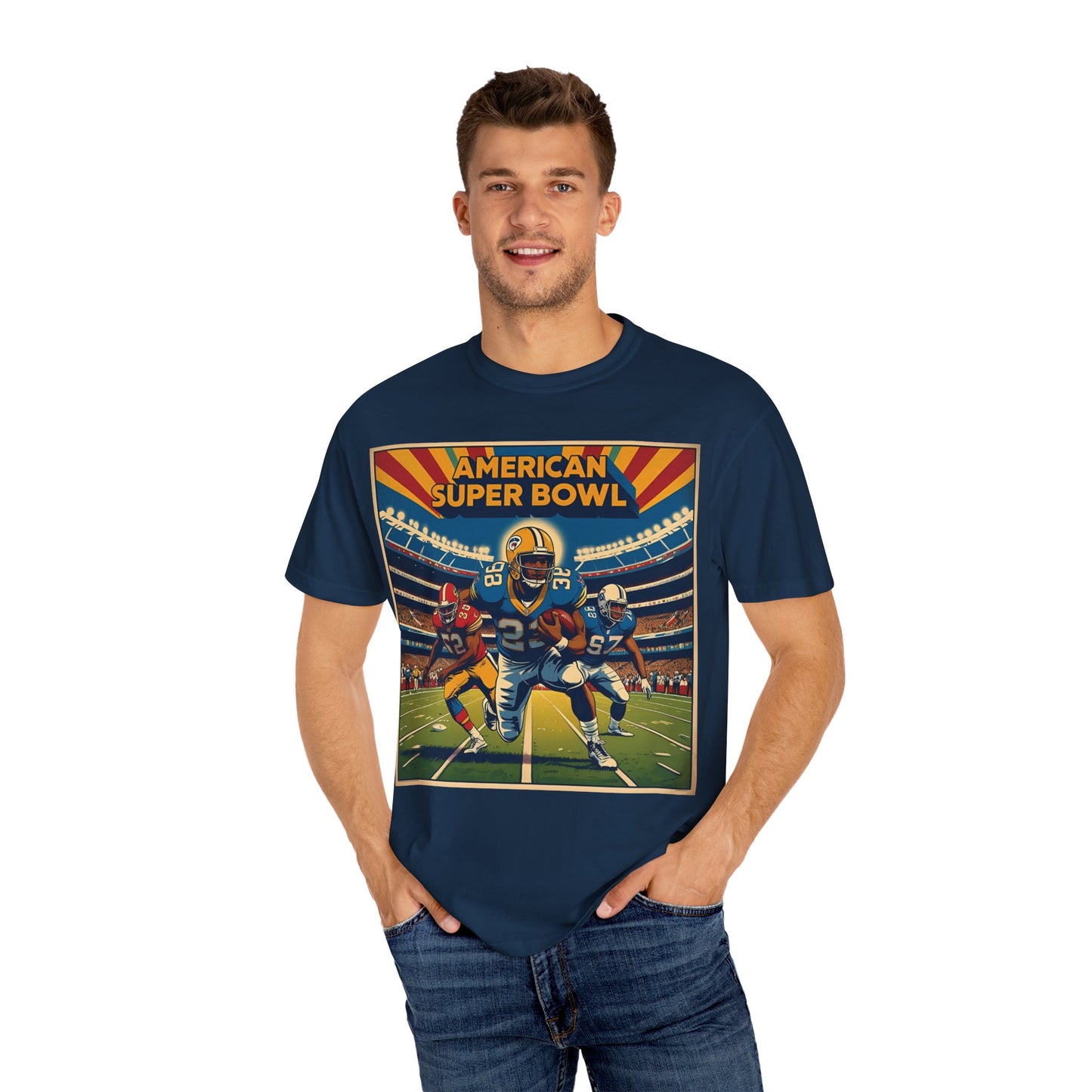 Vintage Super Bowl Tee, Retro Football Shirt, Unisex Game Day T-shirt, Sports Fan Top, Super Bowl Party Attire, Gift for Him/Her