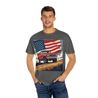 Classic American Pickup T-Shirt | Patriotic Gift, Unisex Tee, Road Trip Apparel, 4th of July Outfit, Truck Lover Shirt