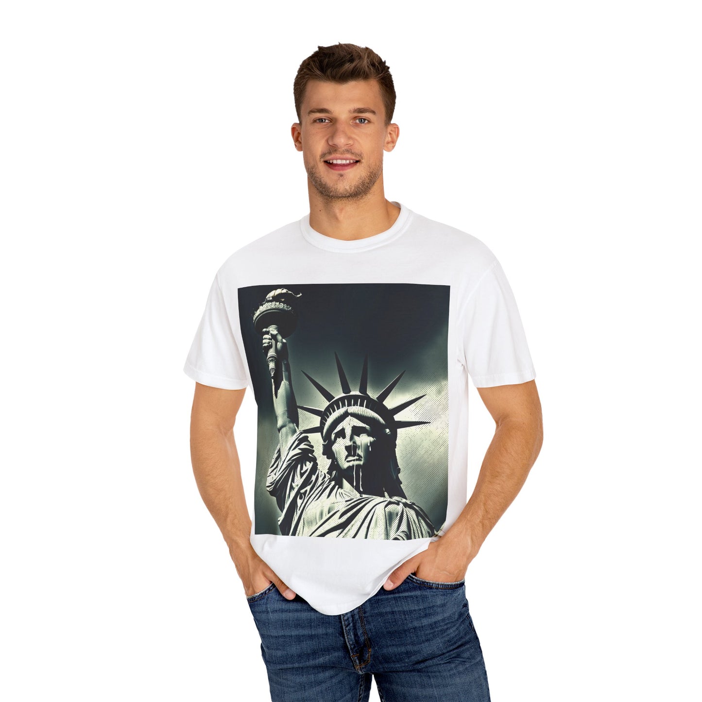 Statue of Liberty Graphic T-Shirt | Vintage Statue of Liberty Tee, Unisex Wear, Gift for Independence Day, Casual Outfit, Travel Shirt