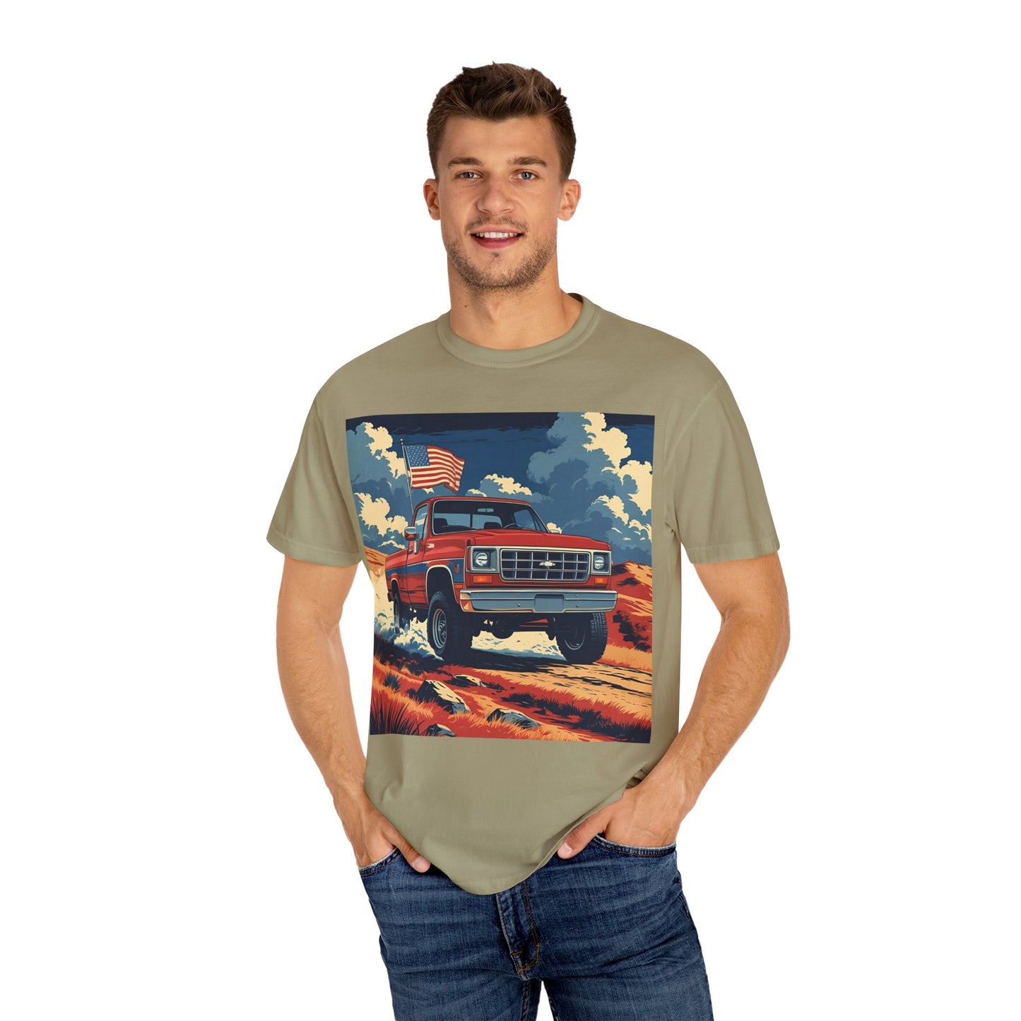 Classic American Pickup T-Shirt | Patriotic Gift, Unisex Tee, Road Trip Apparel, 4th of July Outfit, Truck Lover Shirt