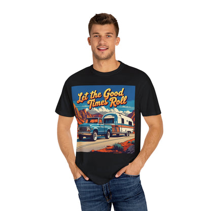 Classic Truck & Trailer RV Travel T-Shirt - The Spirit of Travel Graphic Tee, Adventure Shirt, Road Trip Apparel, Gift for Travelers, Camping Clothing