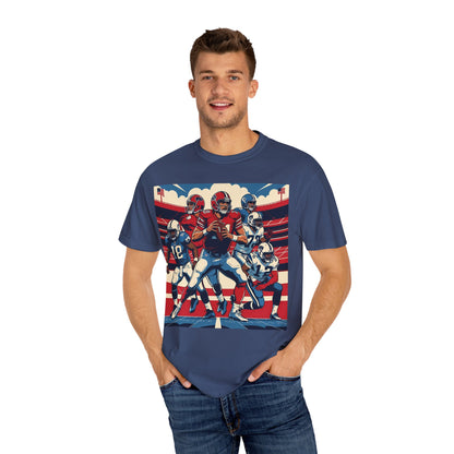 Patriotic Football T-shirt, Unisex Sports Tee, Casual Wear, Game Day Shirt, Gift for Football Fans