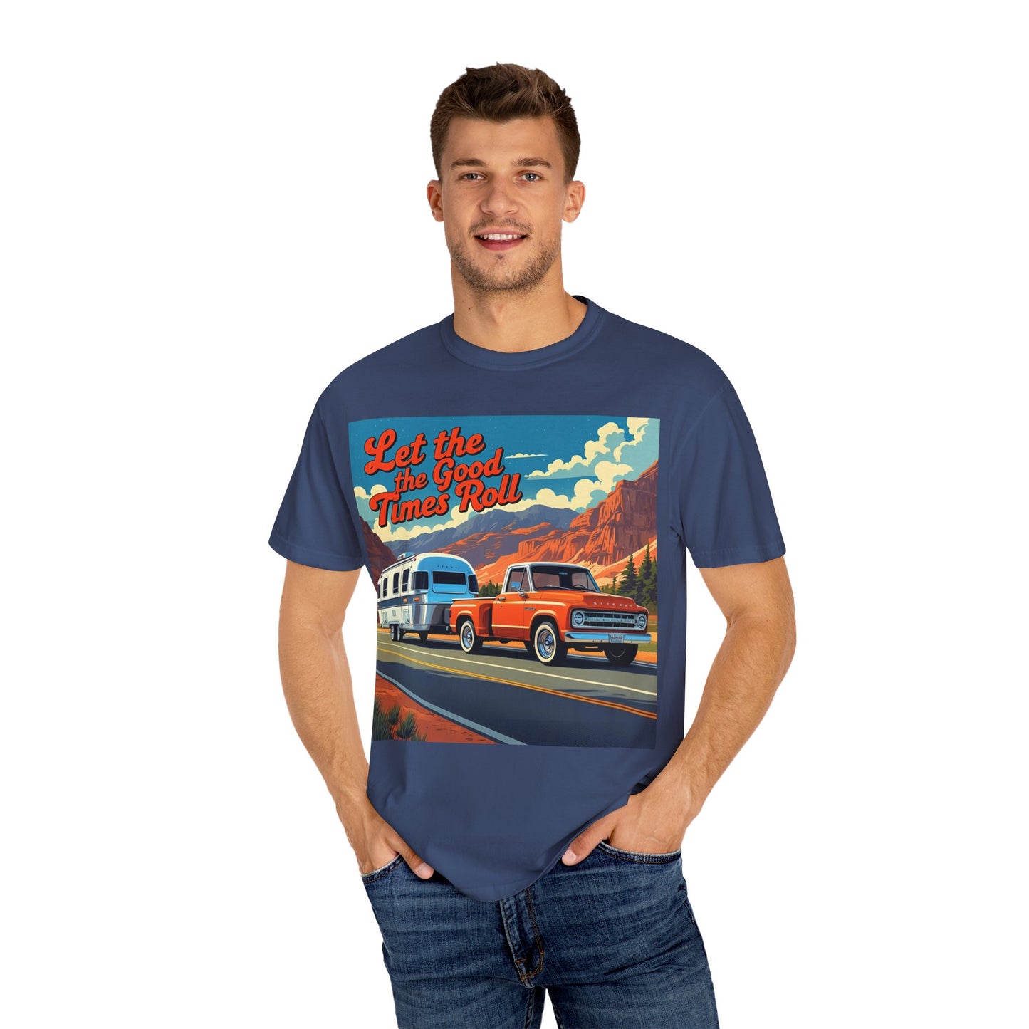 Classic Truck & Trailer RV Travel T-Shirt - The Spirit of Travel Graphic Tee, Adventure Shirt, Road Trip Apparel, Gift for Travelers, Camping Clothing
