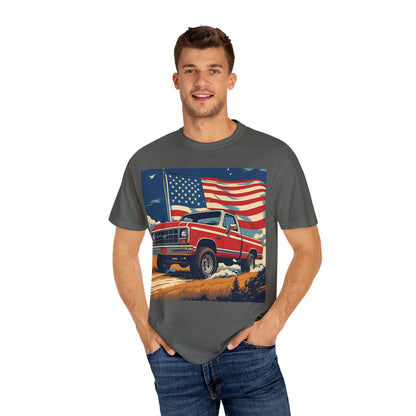 Classic American Pickup T-Shirt | Patriotic Gift, Unisex Tee, Road Trip Apparel, 4th of July Outfit, Truck Lover Shirt