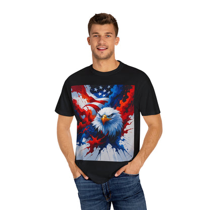 Patriotic Eagle T-Shirt, Unisex Tee, American Flag Shirt, Fourth of July Apparel, Eagle Lover Gift, Casual Wear, Gift for Him/Her