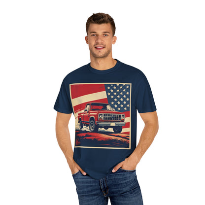 Classic American Pickup T-Shirt | Patriotic Gift, Unisex Tee, Road Trip Apparel, 4th of July Outfit, Truck Lover Shirt