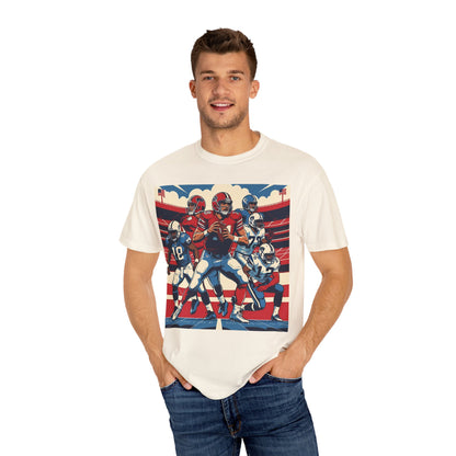 Patriotic Football T-shirt, Unisex Sports Tee, Casual Wear, Game Day Shirt, Gift for Football Fans