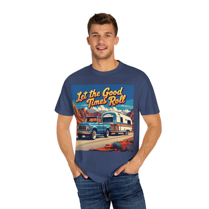 Classic Truck & Trailer RV Travel T-Shirt - The Spirit of Travel Graphic Tee, Adventure Shirt, Road Trip Apparel, Gift for Travelers, Camping Clothing