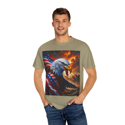 Patriotic Eagle T-Shirt | Unisex Garment-Dyed Tee, American Pride Shirt, 4th of July Outfit, Memorial Day Gift, Vintage Style Apparel