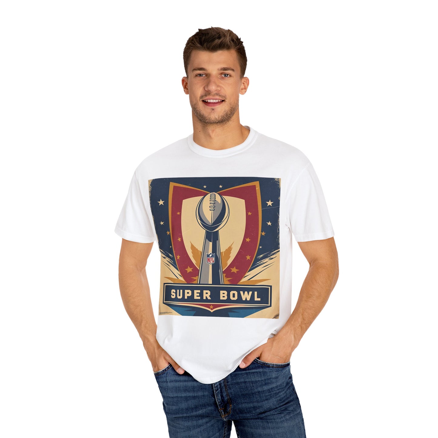 Vintage Super Bowl Unisex Garment-Dyed T-shirt, Football Fan Tee, Sports Apparel, Game Day Outfit, Gift for Him, Her, Collectible