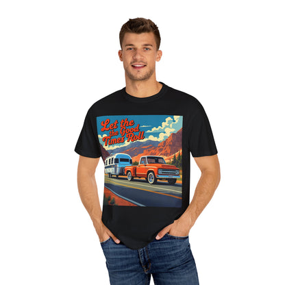 Classic Truck & Trailer RV Travel T-Shirt - The Spirit of Travel Graphic Tee, Adventure Shirt, Road Trip Apparel, Gift for Travelers, Camping Clothing