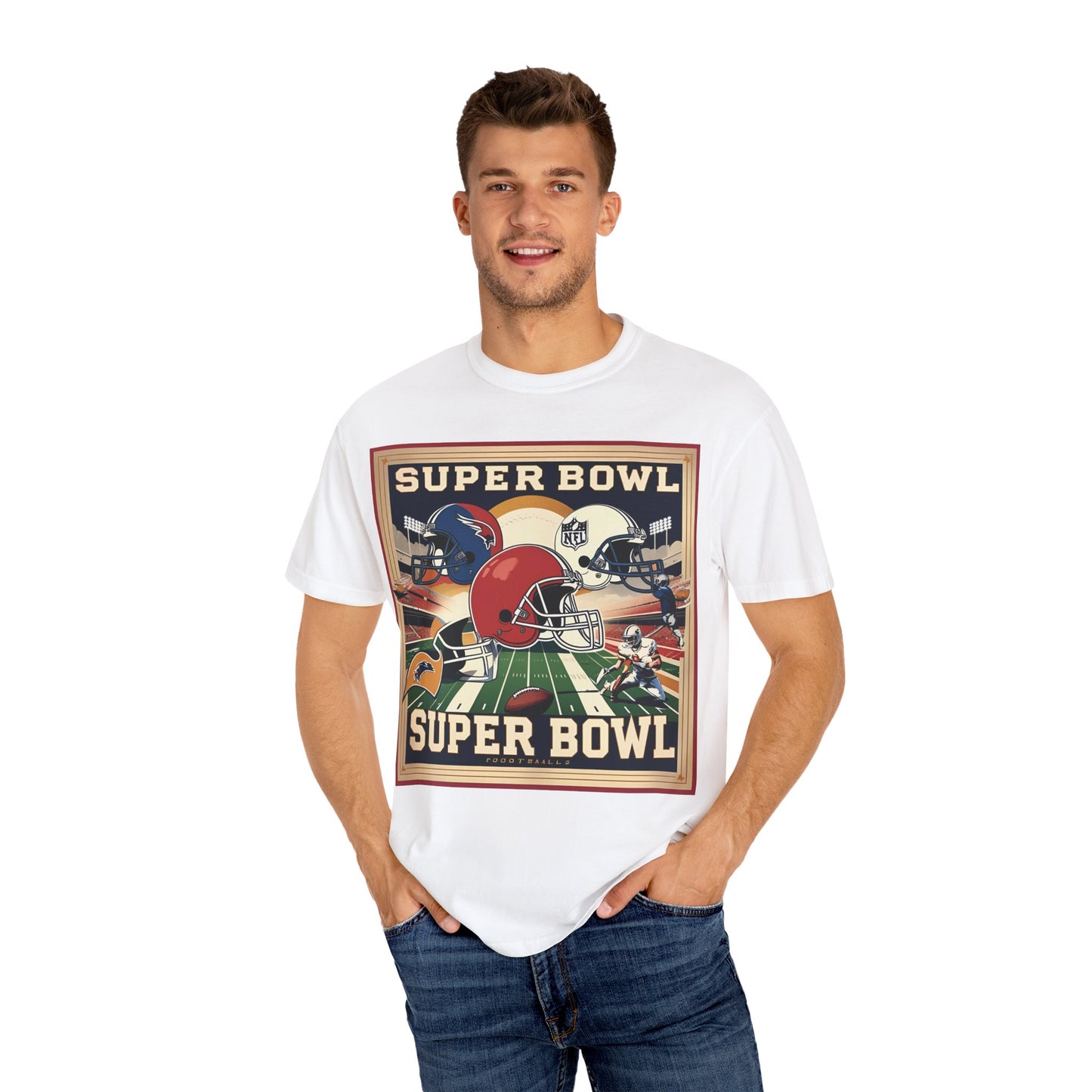 Super Bowl Vintage Graphic T-Shirt, Unisex Football Tee, Sport Game Day Shirt, Gift for Fans, Casual Wear