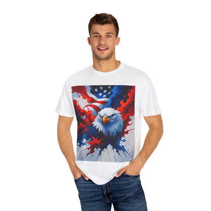 Patriotic Eagle T-Shirt, Unisex Tee, American Flag Shirt, Fourth of July Apparel, Eagle Lover Gift, Casual Wear, Gift for Him/Her