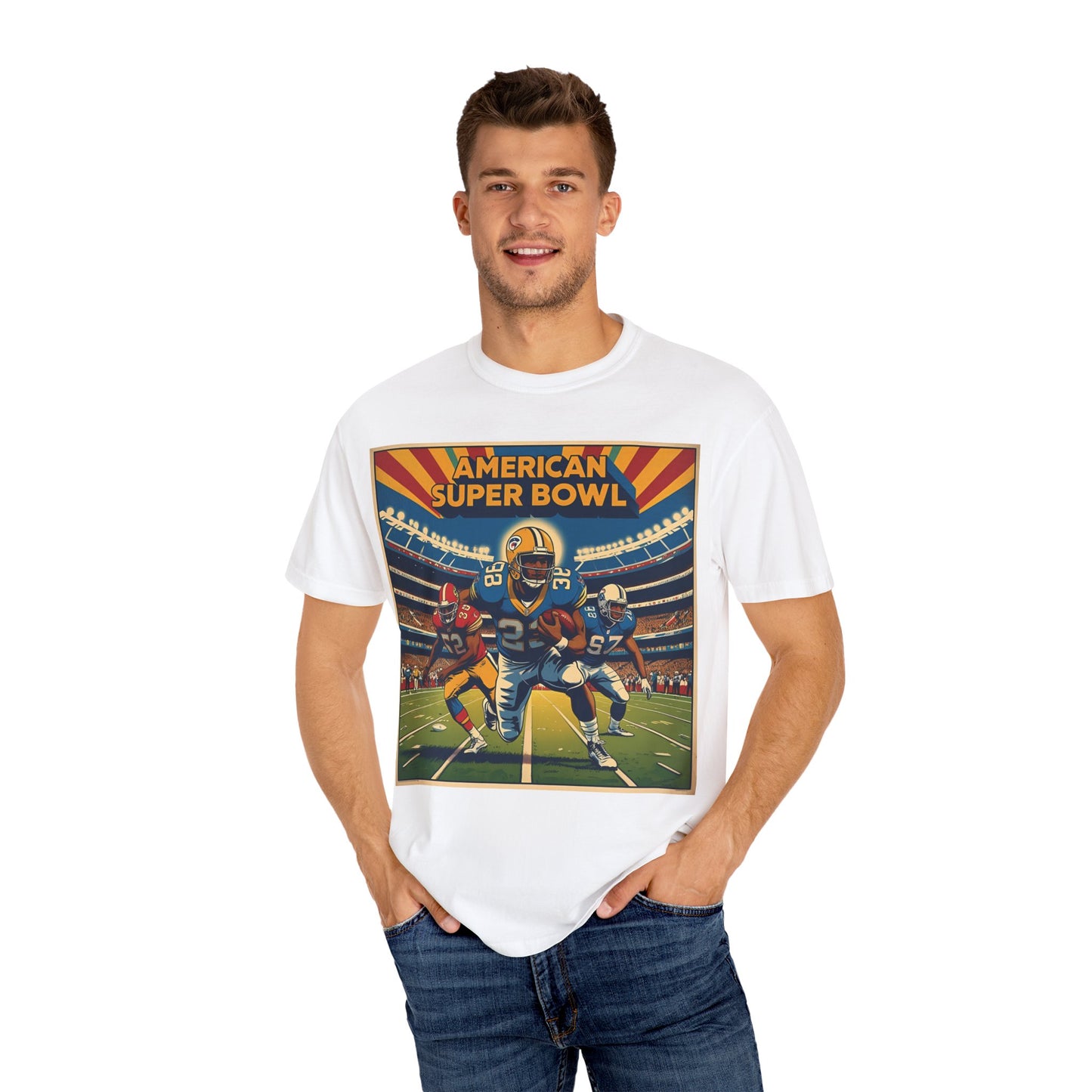 Vintage Super Bowl Tee, Retro Football Shirt, Unisex Game Day T-shirt, Sports Fan Top, Super Bowl Party Attire, Gift for Him/Her