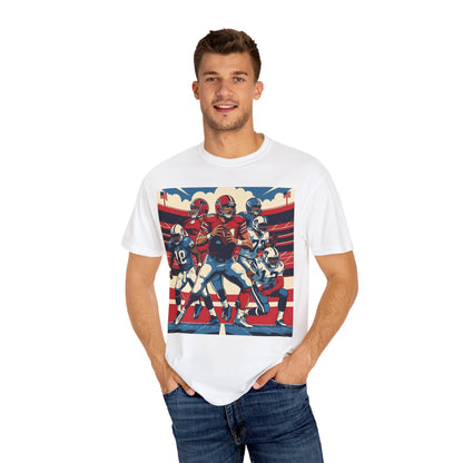 Patriotic Football T-shirt, Unisex Sports Tee, Casual Wear, Game Day Shirt, Gift for Football Fans