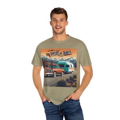 Classic Truck & Trailer RV Travel T-Shirt - The Spirit of Travel Graphic Tee, Adventure Shirt, Road Trip Apparel, Gift for Travelers, Camping Clothing