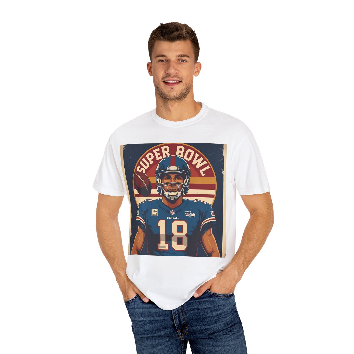 Super Bowl Vintage Graphic Tee, Unisex T-Shirt for Football Fans, Game Day Apparel, Sports Gift, Casual Wear