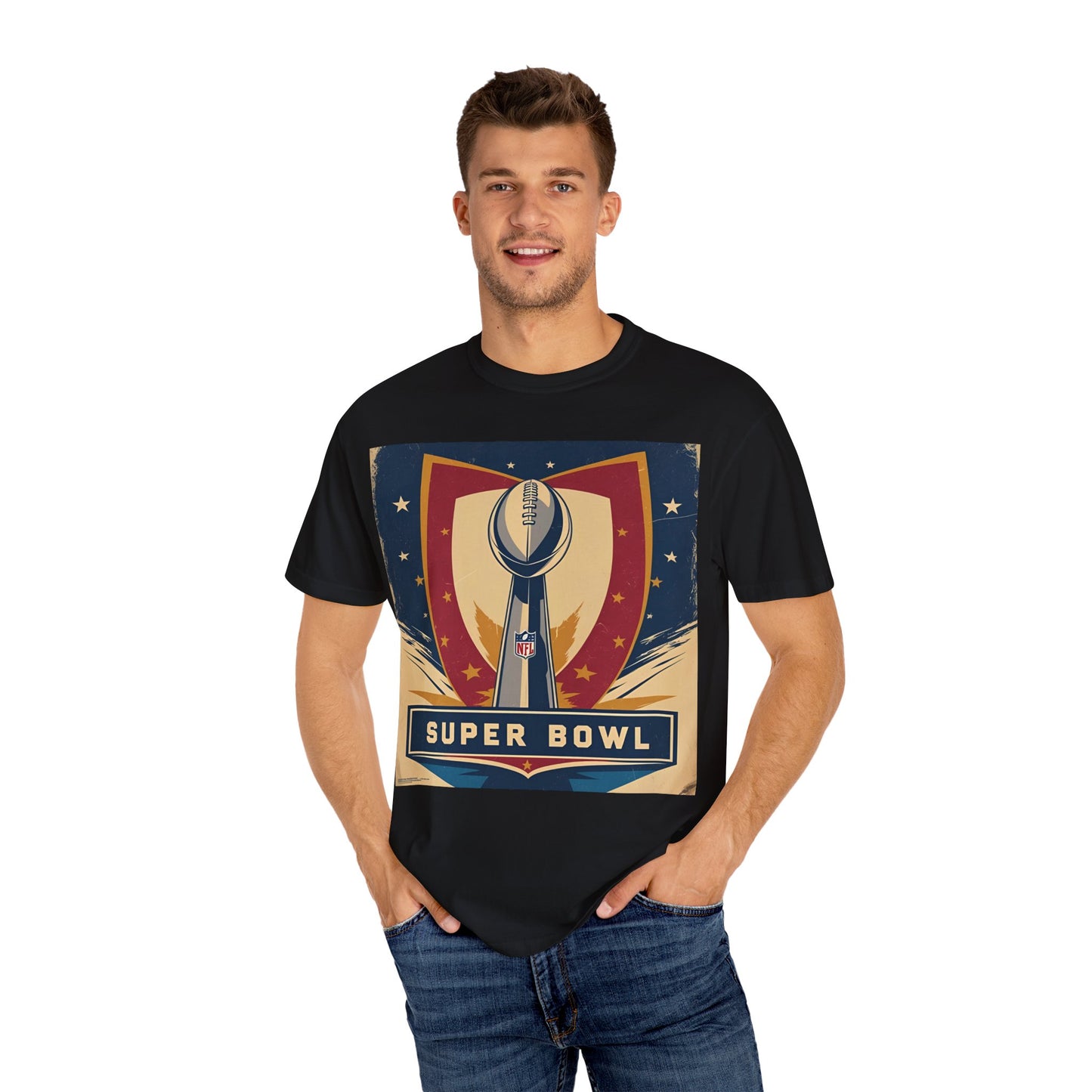 Vintage Super Bowl Unisex Garment-Dyed T-shirt, Football Fan Tee, Sports Apparel, Game Day Outfit, Gift for Him, Her, Collectible