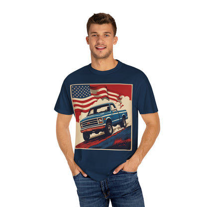 Classic American Pickup T-Shirt | Patriotic Gift, Unisex Tee, Road Trip Apparel, 4th of July Outfit, Truck Lover Shirt