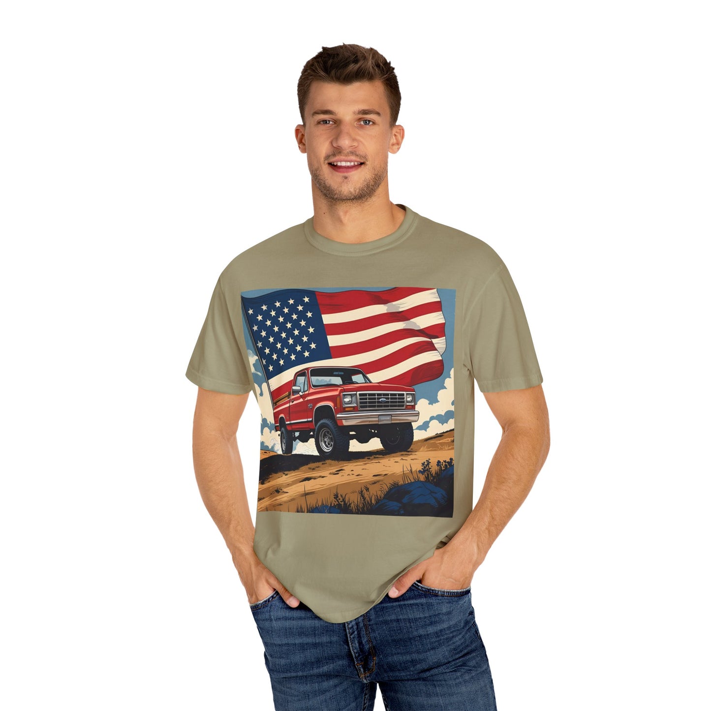 Classic American Pickup T-Shirt | Patriotic Gift, Unisex Tee, Road Trip Apparel, 4th of July Outfit, Truck Lover Shirt