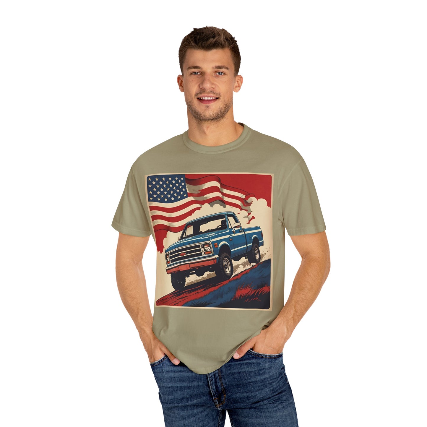 Classic American Pickup T-Shirt | Patriotic Gift, Unisex Tee, Road Trip Apparel, 4th of July Outfit, Truck Lover Shirt