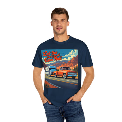 Classic Truck & Trailer RV Travel T-Shirt - The Spirit of Travel Graphic Tee, Adventure Shirt, Road Trip Apparel, Gift for Travelers, Camping Clothing