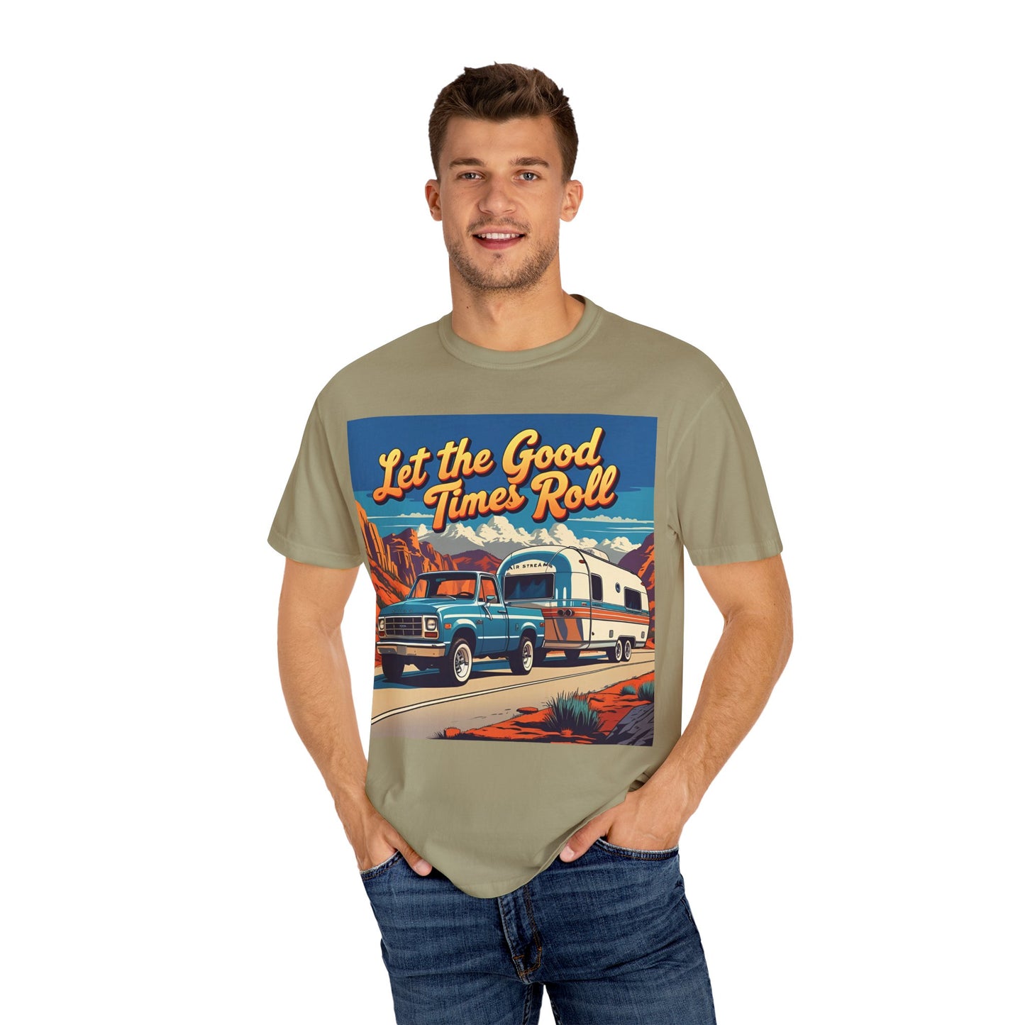 Classic Truck & Trailer RV Travel T-Shirt - The Spirit of Travel Graphic Tee, Adventure Shirt, Road Trip Apparel, Gift for Travelers, Camping Clothing