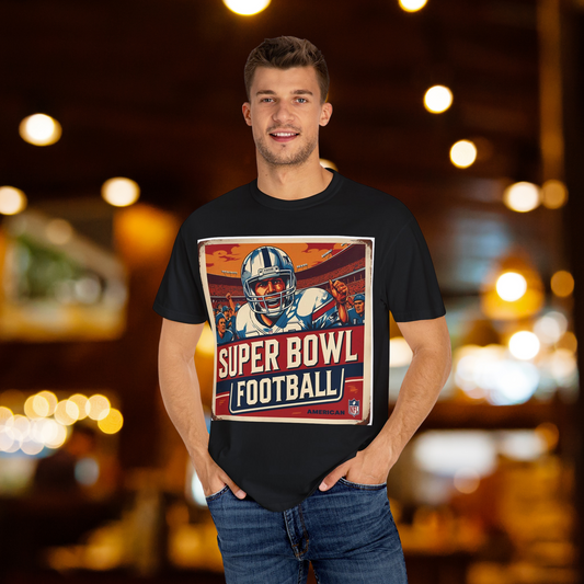 Vintage Super Bowl Football T-shirt, Unisex Retro Tee, Sports Fan Apparel, Game Day Shirt, Gift for Football Lovers