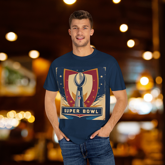 Vintage Super Bowl Unisex Garment-Dyed T-shirt, Football Fan Tee, Sports Apparel, Game Day Outfit, Gift for Him, Her, Collectible