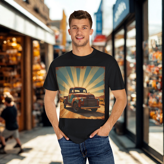Classic Truck Unisex T-Shirt, Retro Car Tee, Casual Graphic Top, Road Trip Apparel, Gift for Adventurers