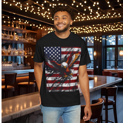 Patriotic Eagle Graphic Tee - Unisex Garment-Dyed T-shirt, Fourth of July, American Pride, Casual Wear, Nature Lovers