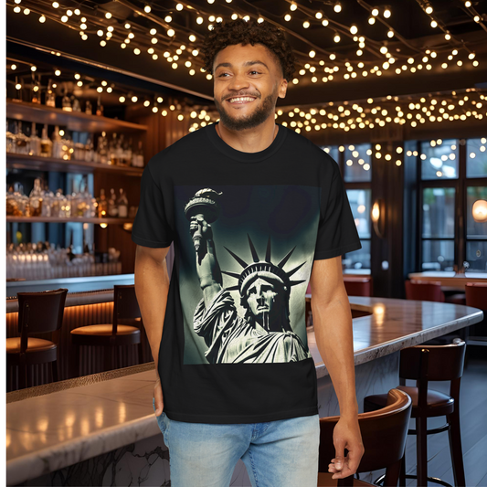 Statue of Liberty Graphic T-Shirt | Vintage Statue of Liberty Tee, Unisex Wear, Gift for Independence Day, Casual Outfit, Travel Shirt
