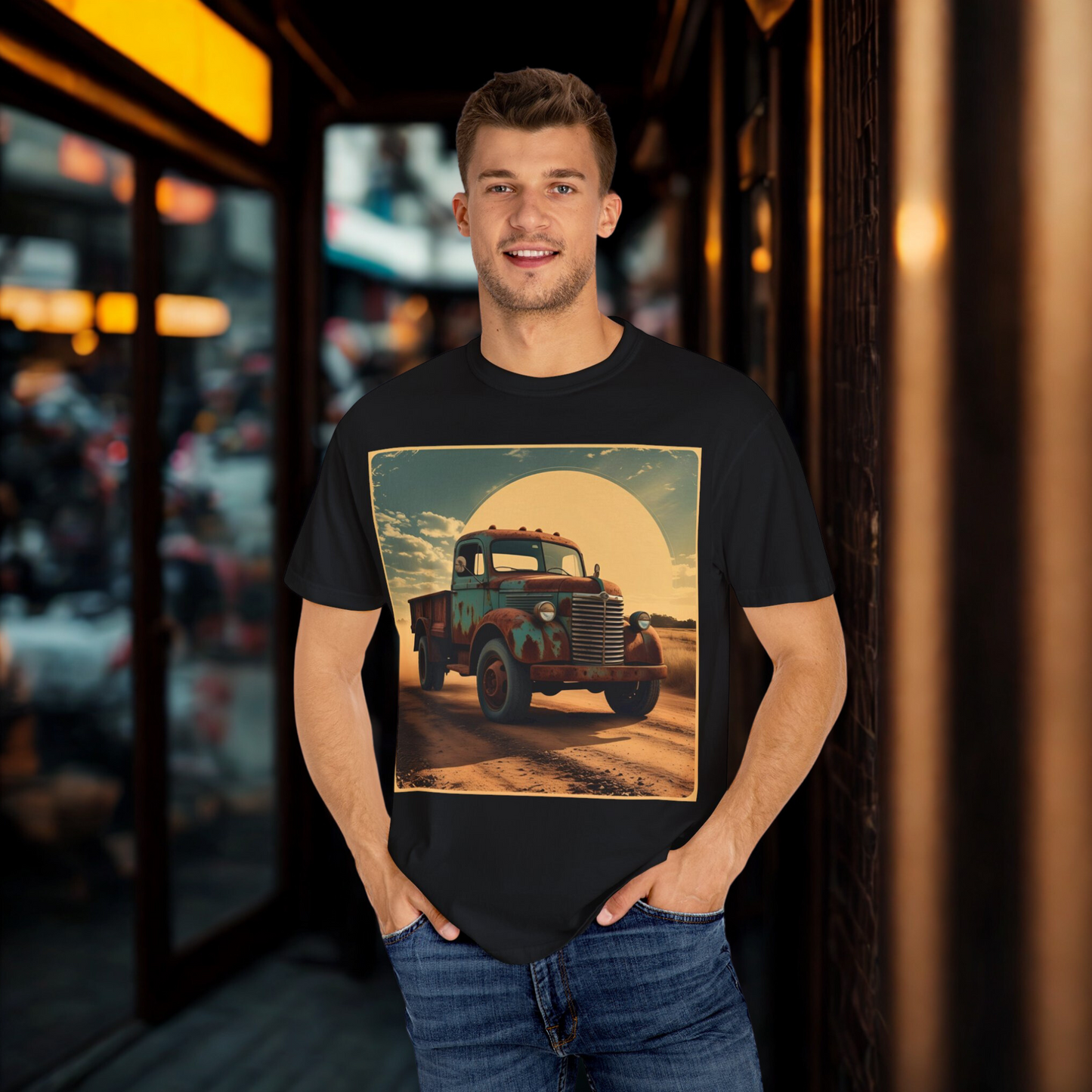 Classic Truck Unisex T-Shirt, Retro Car Tee, Casual Graphic Top, Road Trip Apparel, Gift for Adventurers
